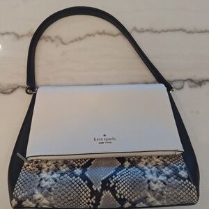 SOLD!!! NWOT Kate Spade Leila Med Snakeskin a Flap Shoulder Pebbled Leather Bag